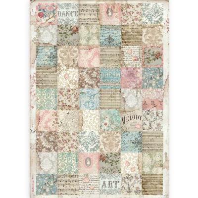 Stamperia Passion Rice Paper - Patchwork